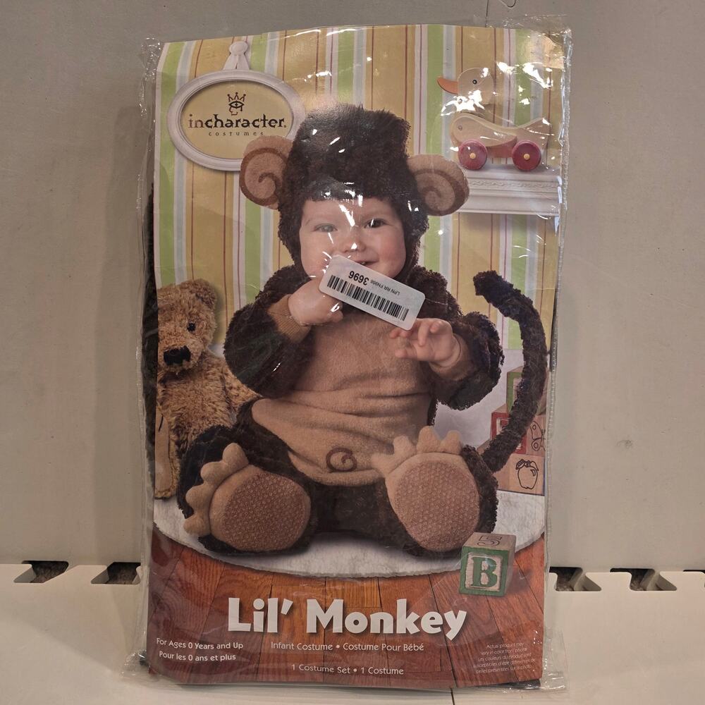 In Character Costume Lil' Monkey costume- missing tail- sz 12-18 mo